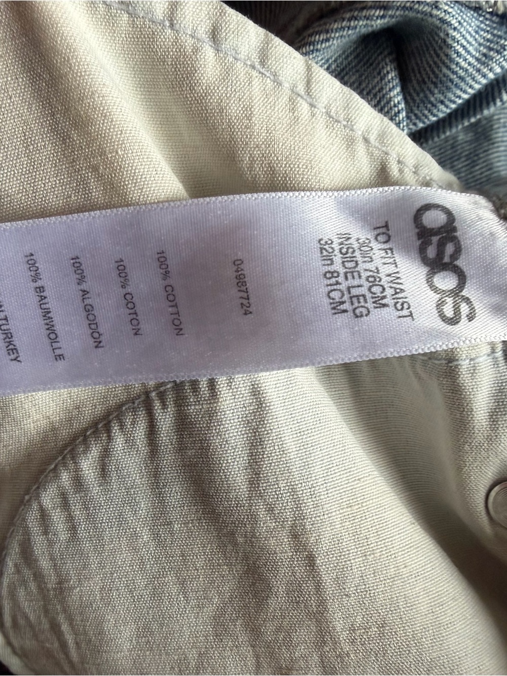 ASOS Light Blue Straight-Leg Jeans with Fringe Hem - Picture 9 of 9